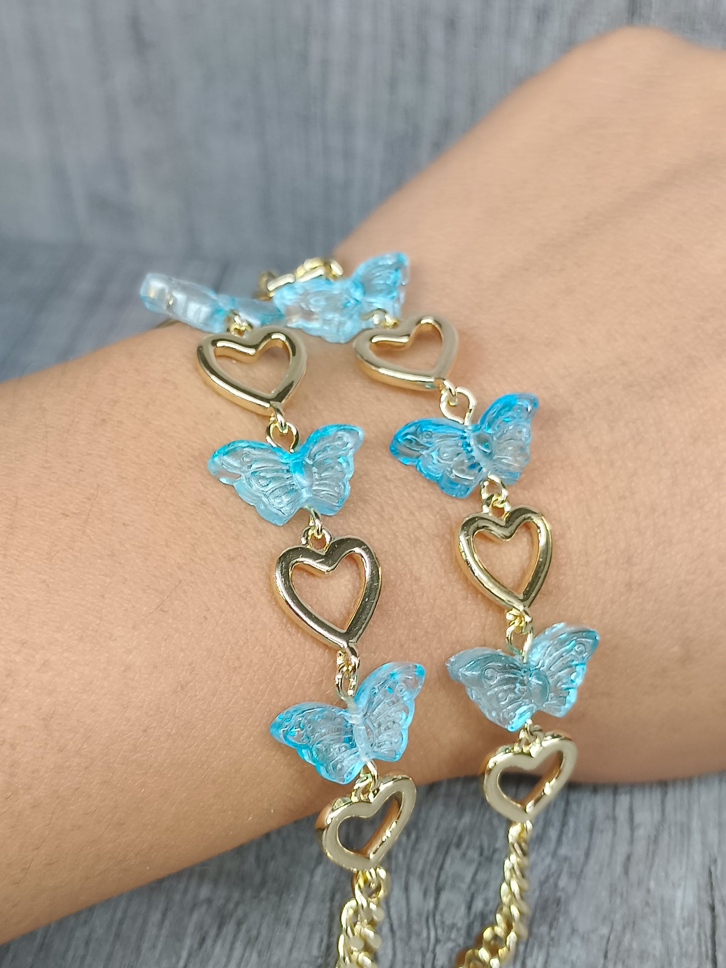 Pulsera de mariposa azul