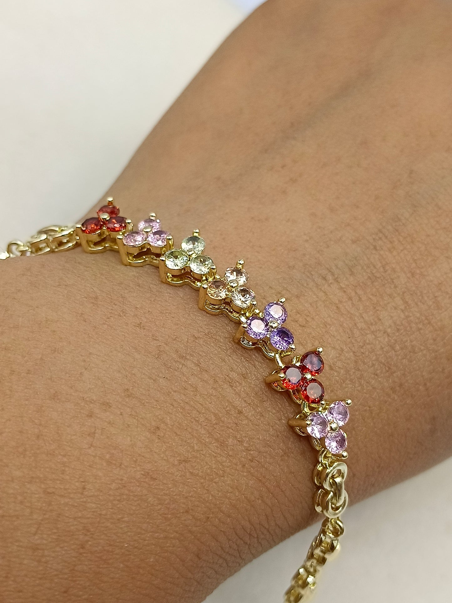 Pulsera flor de colores