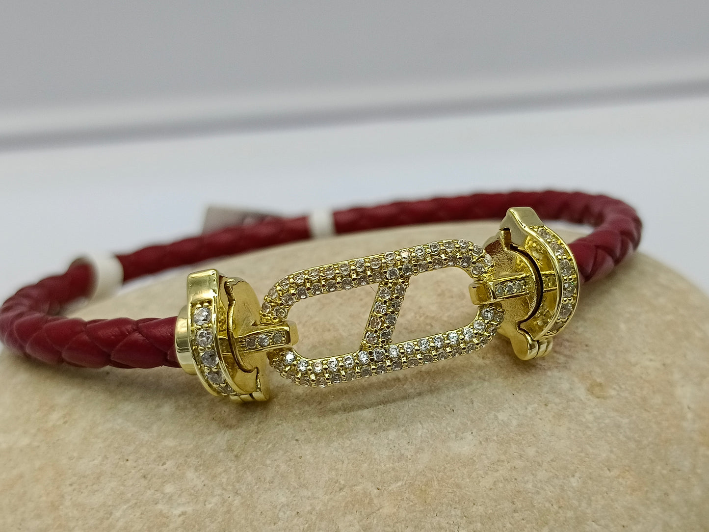 Pulsera de cuero trenzado