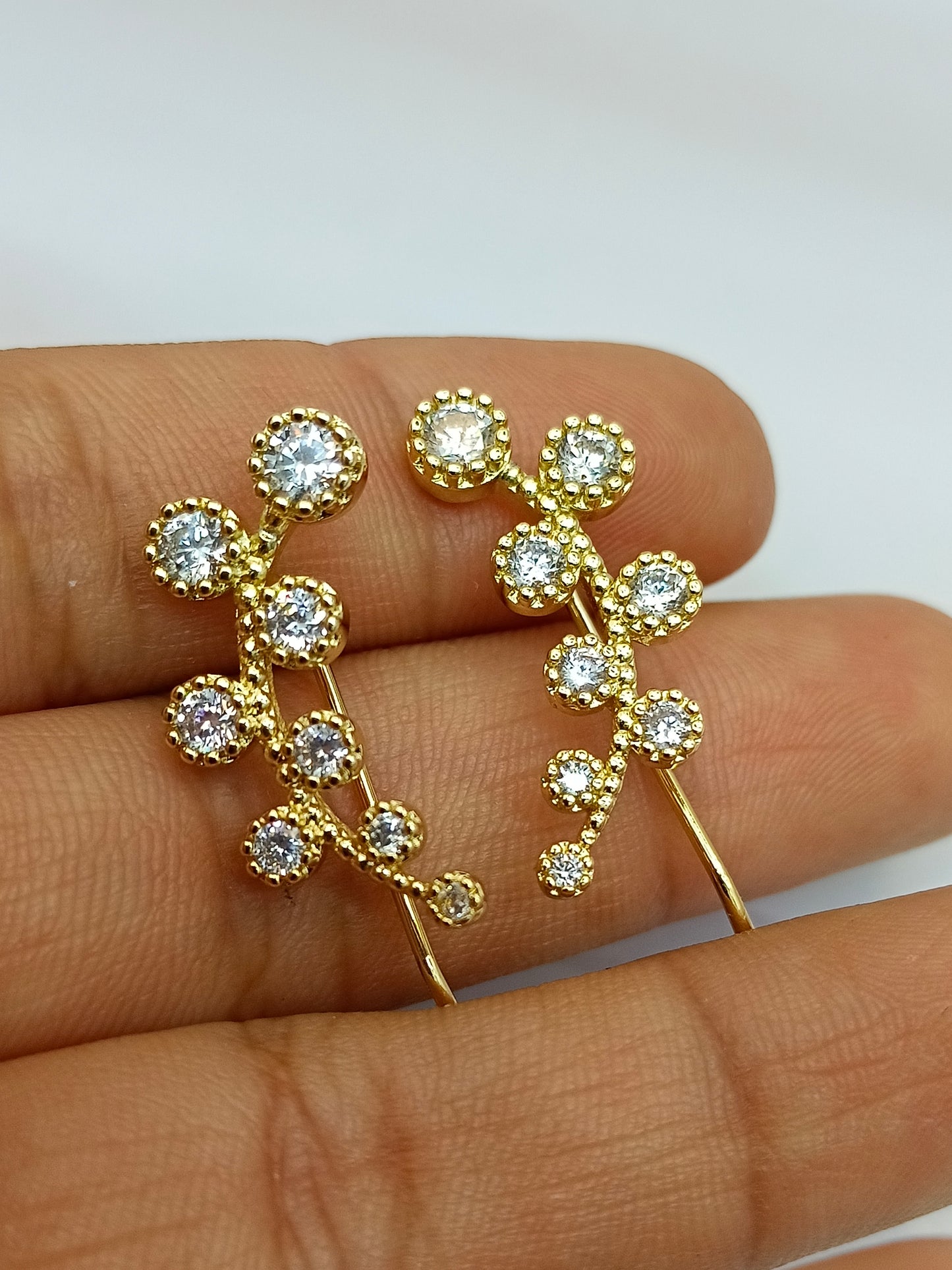 Aretes tipo trepador de círculos
